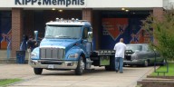 Subject of police pursuit crashes into Memphis high school campus