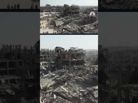 Drone video shows extent of destruction in Gaza City