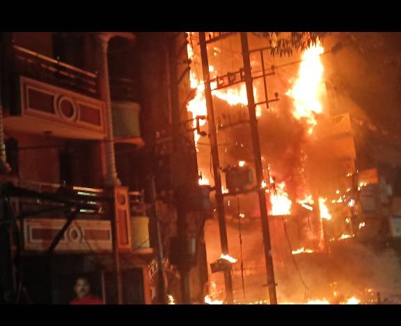 Massive Fire Engulfs Shop in Balasore; Rs 1.5 Crore Property Destroyed