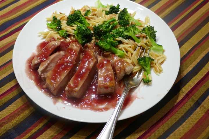 Adding sangria gives pork chops that special something