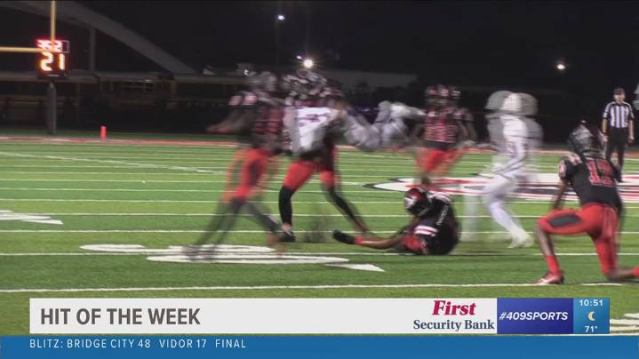 Memorial High School's Jamarquis Hudson makes the week 6 Hit of the Week