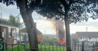 Live updates as vehicle on fire in Stoke-on-Trent street 