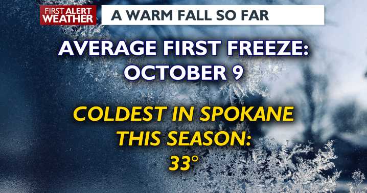🌞 The Spokane area is settling into seasonal temperatures with sunshine and a chance of frost for your Thursday