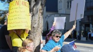 Hundreds protest Trump administration: 'this is going to be a long road'