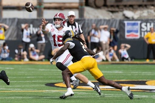 Ty Simpson shines as No. 8 Alabama edges No. 14 Missouri 27