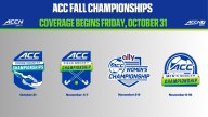 ACC Network’s Comprehensive Coverage of Fall Championship Season Begins Friday with the Crowning of Champions Through November 16