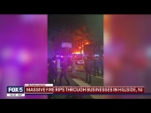 Cell phone video shows explosion spark massive fire in Hillside, NJ