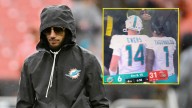 'Nasty cold shoulder' - Dolphins fans divided over Mike McDaniel's frosty sideline interaction with Quinn Ewers