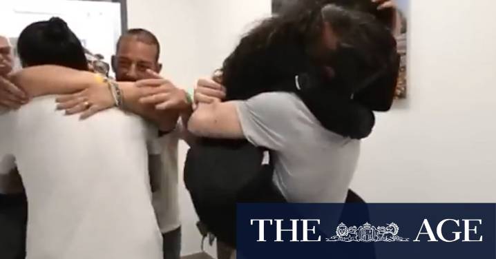Israeli hostages David and Ariel Cunio is reunited with loved ones