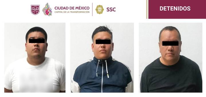 Detienen a 3 extorsionadores que exigieron dinero a vendedor de casa de materiales en Iztapalapa