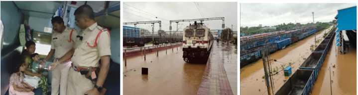 Railway Tracks, Platforms Covered With Floodwater Due To Cyclone Montha