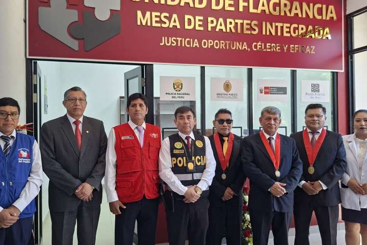 Poder Judicial implementa unidad de flagrancia en Madre de Dios