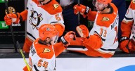 Troy Terry snaps a third-period tie as the Ducks top the Bruins for a 7
