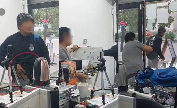 VIDEO. La Plata: harto de los robos, comerciante echó a empujones a un delincuente armado