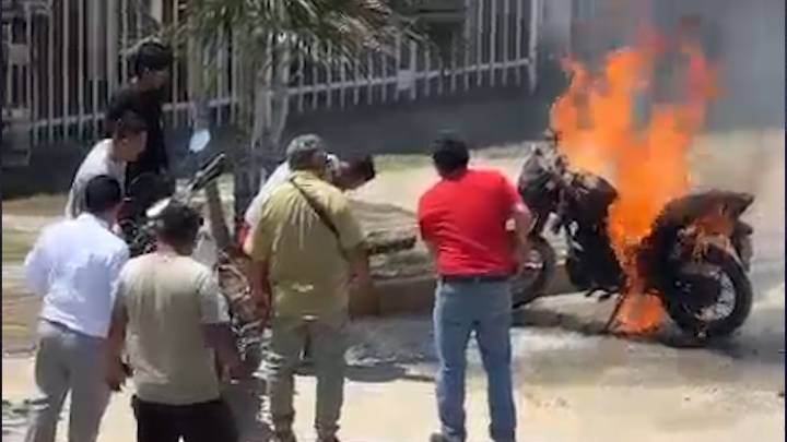 Tarapoto: Vehículo estacionado se incendia, Gerente de Seguridad Ciudadana descarta que sea por cobro de cupo