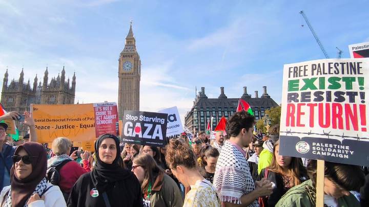 Las principales capitales europeas se llenan de manifestantes en apoyo a Palestina