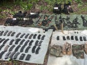 Aseguran arsenal en Uruapan, Michoacán