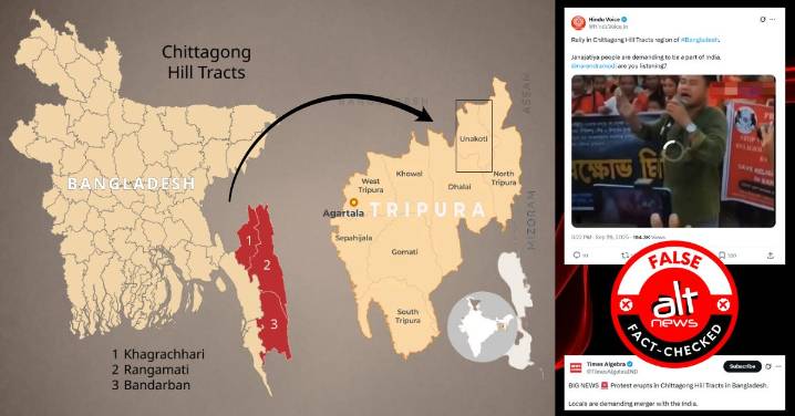 Viral video of rally seeking Chittagong Hill Tracts’ inclusion in India is from Tripura, not Bangladesh