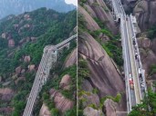 China inauguró las escaleras mecánicas más altas y largas del mundo