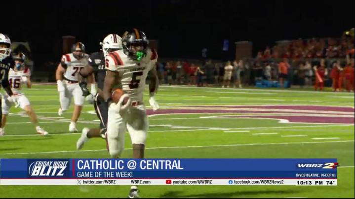 Catholic races past Central in WBRZ Game of the Week