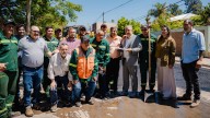 Raúl Jalil recorrió la obra de asfaltado en Valle Viejo