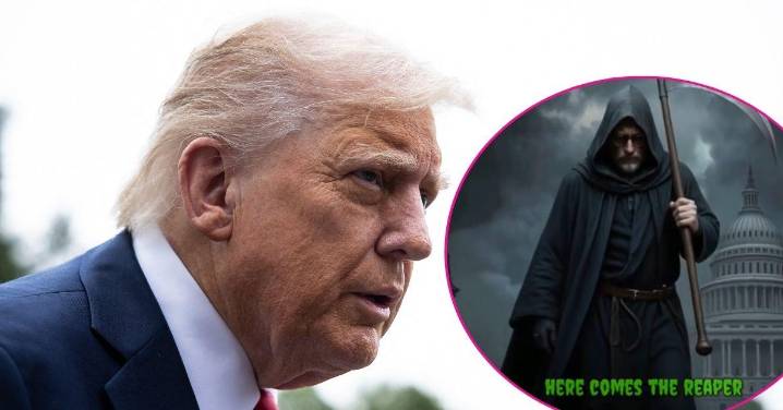 Donald Trump Posts AI Video of Political Grim Reaper Hunting Down Democratic Frauds