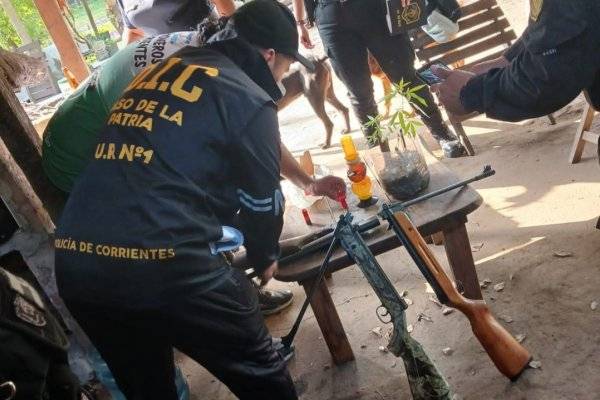 NARCOMENUDEO Encuentran más plantas de marihuana y armas en una vivienda de la ciudad (IMÁGENES)