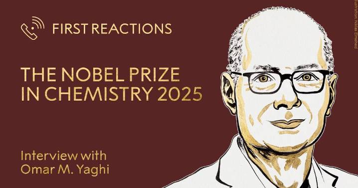 “Mis papás apenas sabían leer y escribir”: Así reaccionó Omar M. Yaghi al ganar el Nobel de Química 2025
