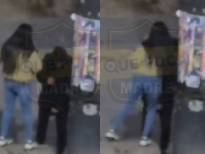 ¡Amor apache! Novia azota contra un poste cabeza de su galán