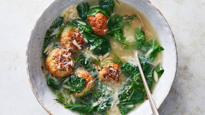 The New York Times recipe: Italian wedding soup with turkey meatballs
