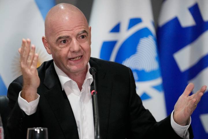 FIFA president Infantino calls on protesters to keep calm at Israel’s soccer games