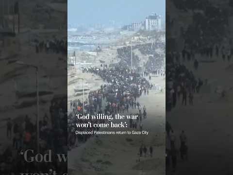 Displaced Palestinians return to Gaza City after ceasefire