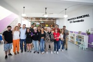 Mayra Mendoza supervisó las obras en la Biblioteca Sarmiento, realizadas con fondos 100% comunales