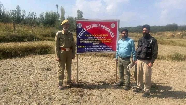 Police attach property of a terrorist handler in Kralgund Handwara