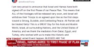 Israel, Hamas agree to 'first phase' of peace plan, President Trump announces