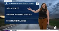WEDNESDAY: Sunshine returns and a gradual warm