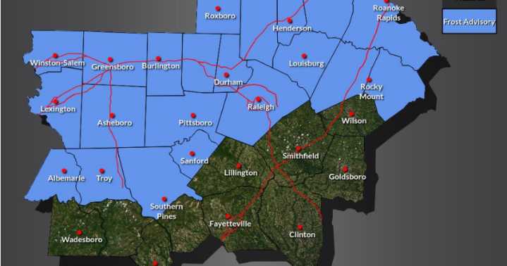 Frost expected in Forsyth, Guilford