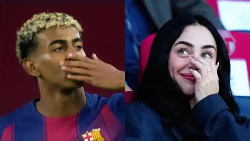 Con beso incluido: Lamine Yamal dedicó gol a Nicki Nicole durante goleada del Barcelona [VIDEO]
