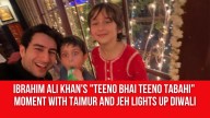 Ibrahim Ali Khan’s “Teeno bhai teeno tabahi” moment with Taimur and Jeh lights up Diwali