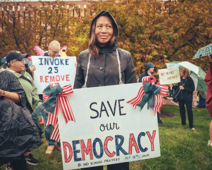 Despite rain, thousands join St. Louis ‘No Kings’ protest against Trump policies