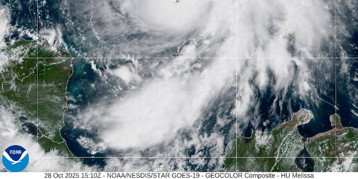 Melissa becomes the third strongest storm in Atlantic history