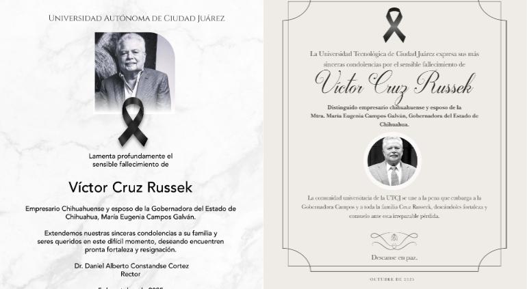 Lamentaron UACJ y UTCJ fallecimiento de Víctor Cruz Russek