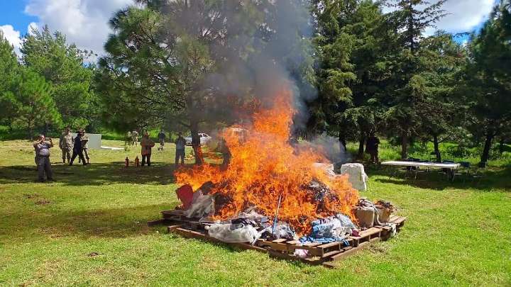 FGR incinera más de 137 kilos de droga en Edomex