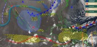 Prevén lluvias intensas sobre la Península de Yucatán para este domingo