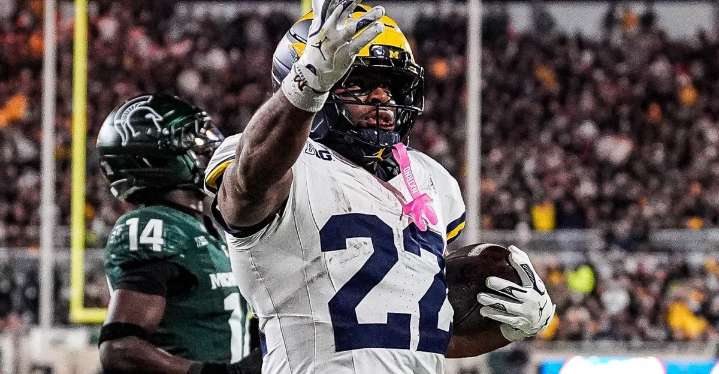 Justice Haynes fuels Michigan’s best rushing game vs MSU since the ‘90s