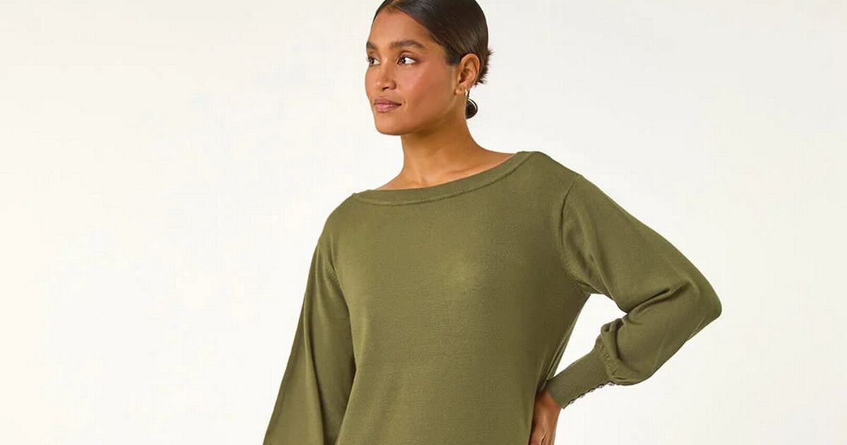 Roman knitted dress in five colours is perfect for autumn workwear and now £25