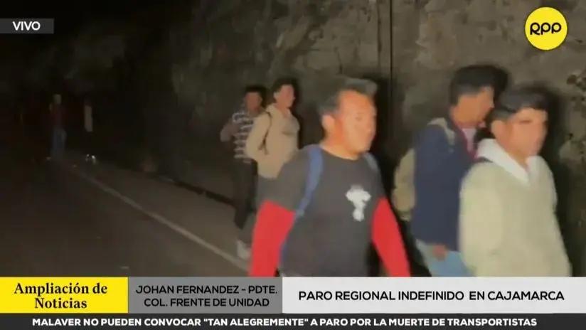 Cajamarca inició paro regional indefinido en demanda de mejoras sociales