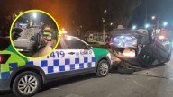 Persecución en La Reina dejó dos delincuentes lesionados y detenidos tras volcar auto: Intentaron robar en un jardín infantil
