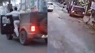 Stunt gone wrong: Viral video shows Thar crashing into electricity pole in Delhi’s Uttam Nagar