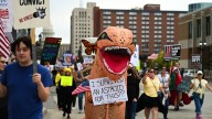 Sights and sounds at the No Kings protest in Lansing